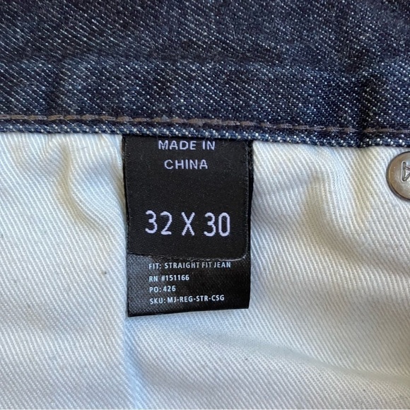 DSTLD Straight Fit Jeans Solid Dark Wash Grey Stitch Streetwear Casual Sz 32x30 - Picture 10 of 15